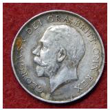 1919 Great Britain Silver Shilling Coin