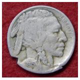 1915 D Buffalo Nickel - cuts