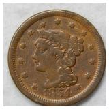 1854 Large Cent