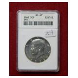 1966 Kennedy Half from SMS ANACS MS67