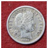 1912 Barber Silver Dime