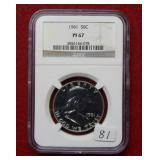 1961 Franklin Silver Half Dollar NGC PF67