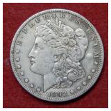 1892 S Morgan Silver Dollar - ding on reverse