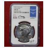 2021 Peace Silver Dollar High Relief NGC MS70