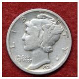 1926 S Mercury Silver Dime
