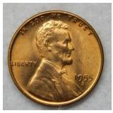 1955 S Lincoln Wheat Cent