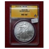 2010 Silver Eagle 1oz ANACS MS68
