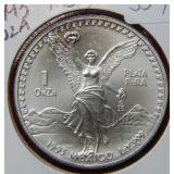 1993 Mexico .999 Silver Onza Bullion