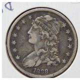 1838 Bust Silver Quarter
