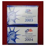 2003 & 2004 Proof Coins