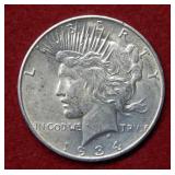 1934 D Peace Silver Dollar
