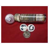 Roll of Proof Silver Quarters