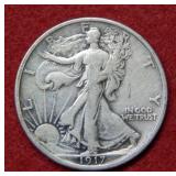1917 Walking Liberty Silver Half