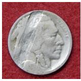 Buffalo Nickel - Broken Planchet Mint Error