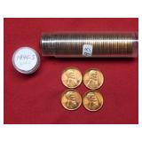 1944 S Roll of Lincoln Wheat Cents UNC