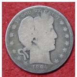 1894 S Barber Silver Half