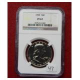 1959 Franklin Silver Half NGC PF67