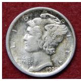 1920 S Mercury Silver Dime - full split bands