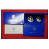 1986 Proof Liberty Silver Dollar and Half