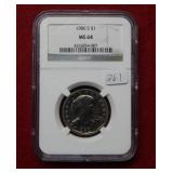 1980 Susan B Anthony Dollar NGC MS64
