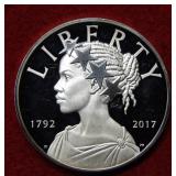 2017 S US Silver American Liberty Medal -  Proof