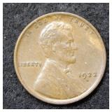 1922 D Lincoln Wheat Cent - brown
