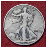 1928 S Walking Liberty Silver Half
