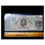 1862 $5 Virginia Treasury Note
