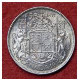 1942 Canada Silver Half Dollar Coin