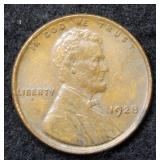 1928 Lincoln Wheat Cent - brown