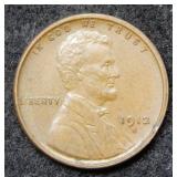 1912 S Lincoln Wheat Cent - brown