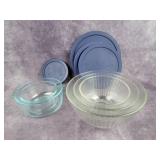 Pyrex bowls, some lids