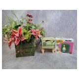 Simpson Chia pet, planter, artificial plant
