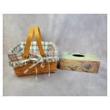 Longaberger basket, tissue cover