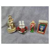 Carolers, Angel, Candle holder, Mary music box