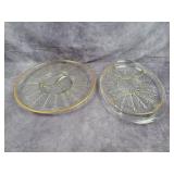 2 vintage relish trays