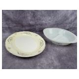 Platter & dish (Currier & Ives)