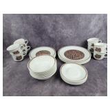 Corelle Batik pattern 8 place setting