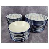 Set of dishes, Provence 260 Bouquet Blue, Japan