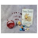 Valentines, Easter decor; ceramic eggs