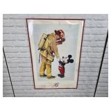 Mickey Mouse w/ Firefighter