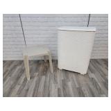 Clothes hamper & plastic table