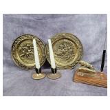 Candle holders, plates, pen holder