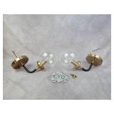 2 light wall sconces