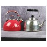 2 Tea kettles (Kitchen Aid 2 quart, Farberware)