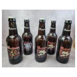 5 large Budweiser bottles