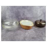 Pyrex covered casseroles