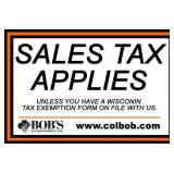 Sales Tax Applies!