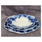 Flow Blue 2 platter & bowl