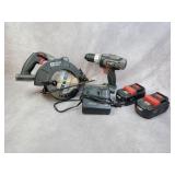 Porter Cable cordless saw and drill with